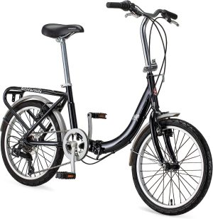 Schwinn Loop Adult Folding Bike for Men and Women, 20-inch Wheels, 7-Speed Drivetrain