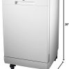 Portable Dishwasher, 18in Wide, 8 Place Settings Capacity, White - Image 7