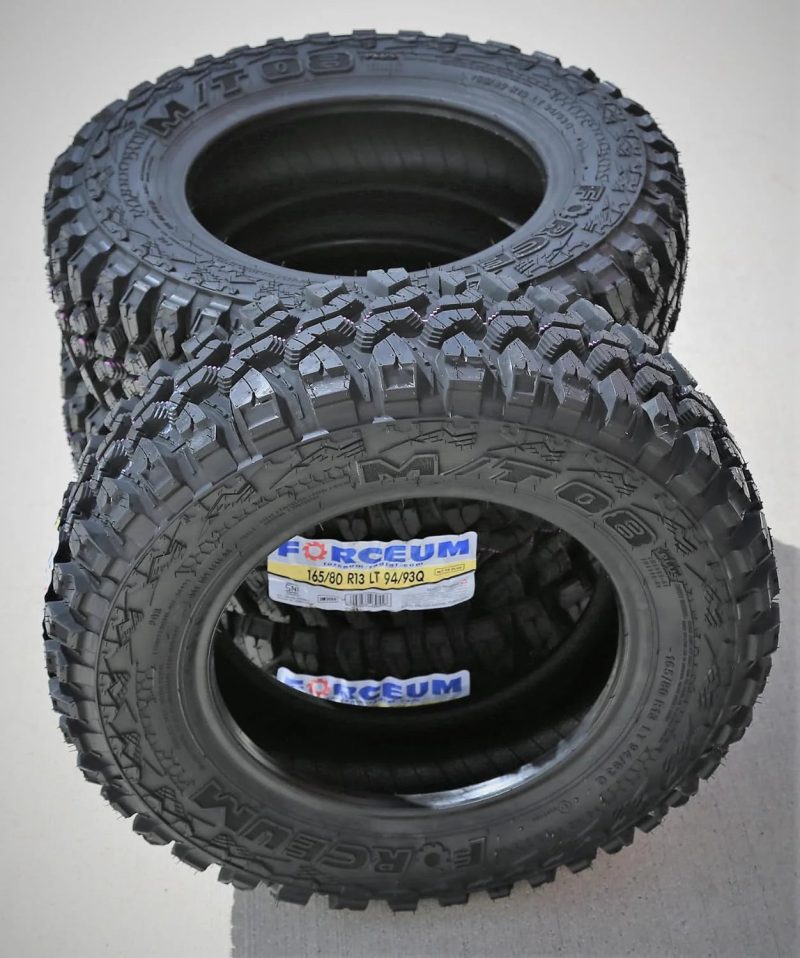 Set of 4 (FOUR) Forceum M/T 08 Plus Mud Off-Road Light Truck Radial Tires-165/80R13 165/80/13 165/80-13 94/93Q Load Range D LRD 8-Ply BSW Black Side Wall - Image 7