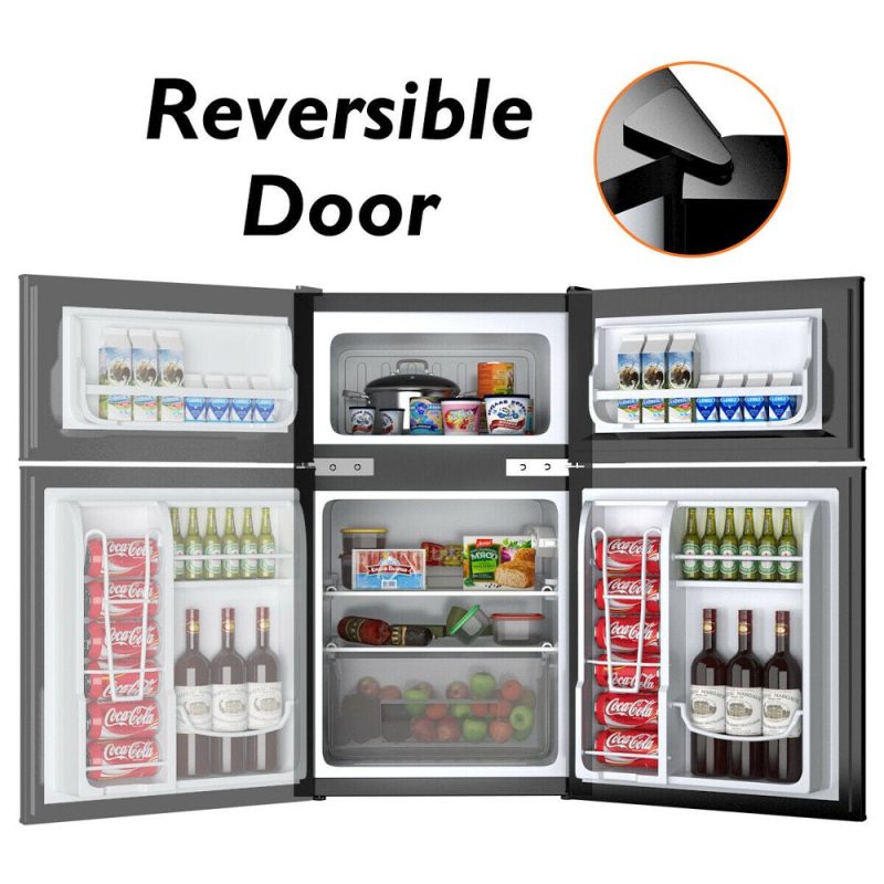 Costway Refrigerator Small Freezer Cooler Fridge Compact 3.2 Cu Ft. Unit - Image 9