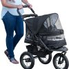 No-Zip NV Pet Stroller for Cats/Dogs, Zipperless Entry, Easy One-Hand Fold, Gel-Filled Tires, Plush Pad + Weather Cover Included, 3 colors - Image 3