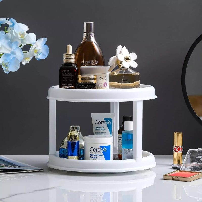 2 Tier Lazy Susan 360° Turntable, 10 inch, Kitchen Spice Organizer Rack - Image 2