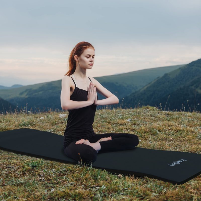 HemingWeigh 1 inch Thick Yoga Mat, Extra Thick, Non Slip Exercise Mat for Indoor and Outdoor Use - Image 4