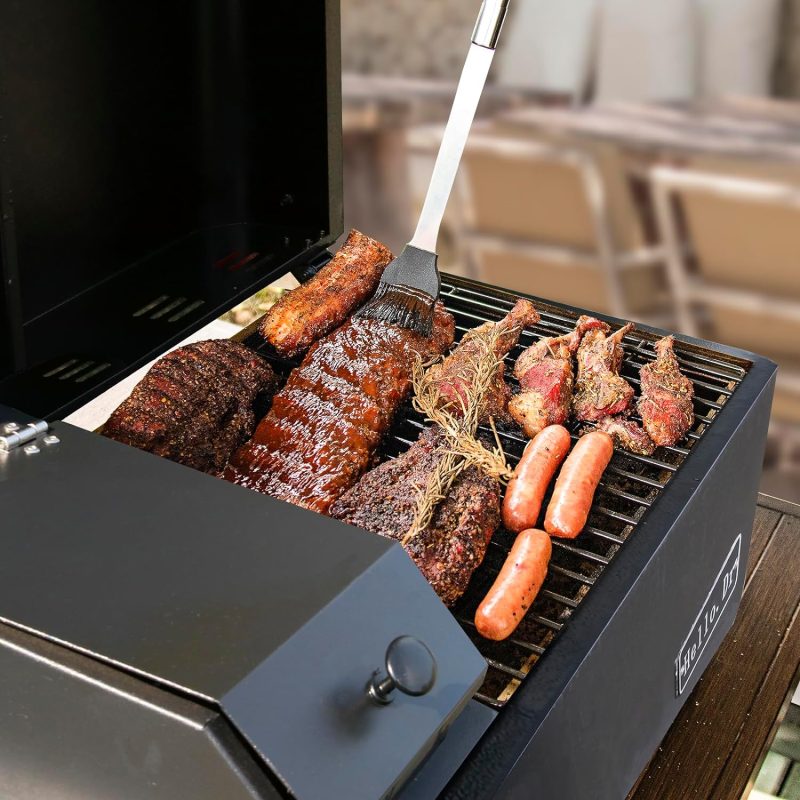 Portable Wood Pellet Grill and Smoker,Electric Outdoor 8 in 1 Tabletop Grills for RV Camping Tailgating RV Cooking BBQ, Intelligent Temperature Control and Superheated Steam Technology - Image 7