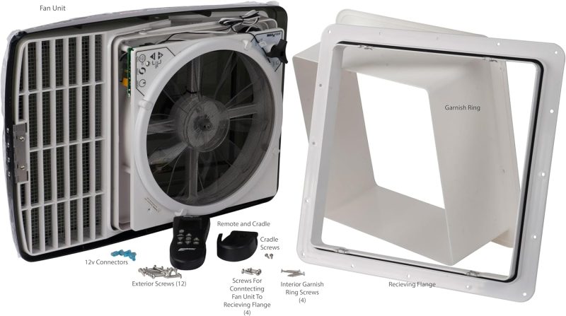 Air 00-07500K MaxxFan Deluxe with Remote – Smoke, Black - Image 2
