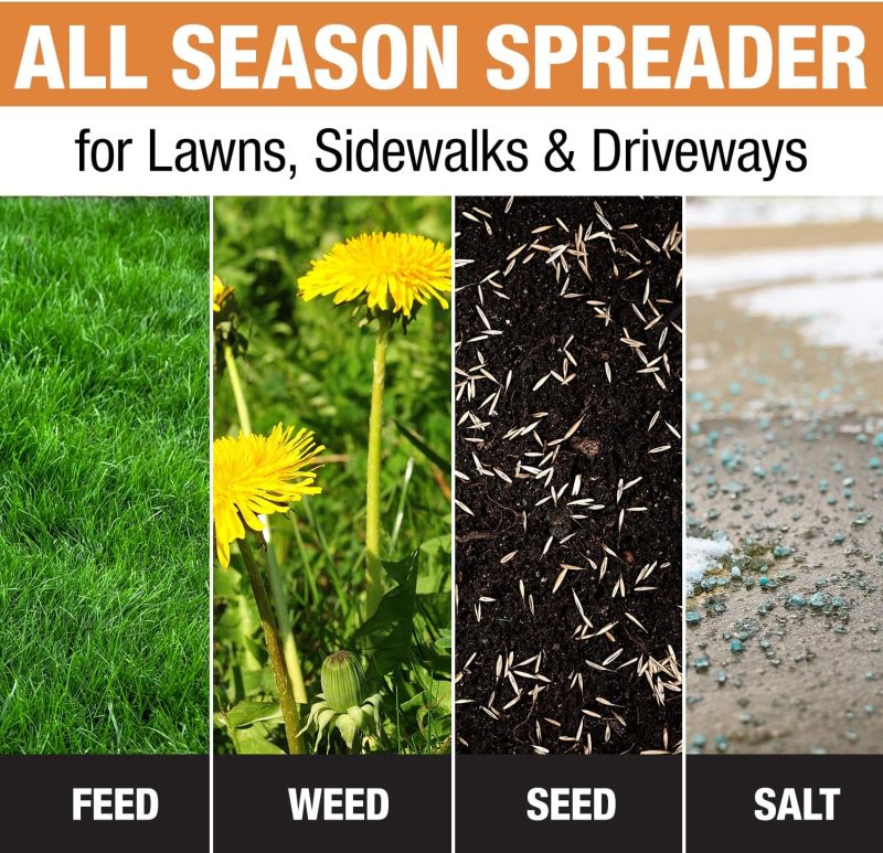 Multi-Purpose Walk Behind Push Spreader 3039632R Grounds Keeper, 100 Pound Capacity, Multi Use Tool for Grass Seed, Salt, De-Icer, Fertilizer and Seeds - Image 6
