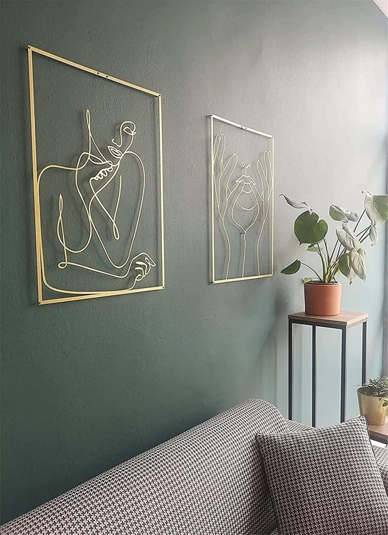 Abstract Single Line Metal Wall Art - Image 3