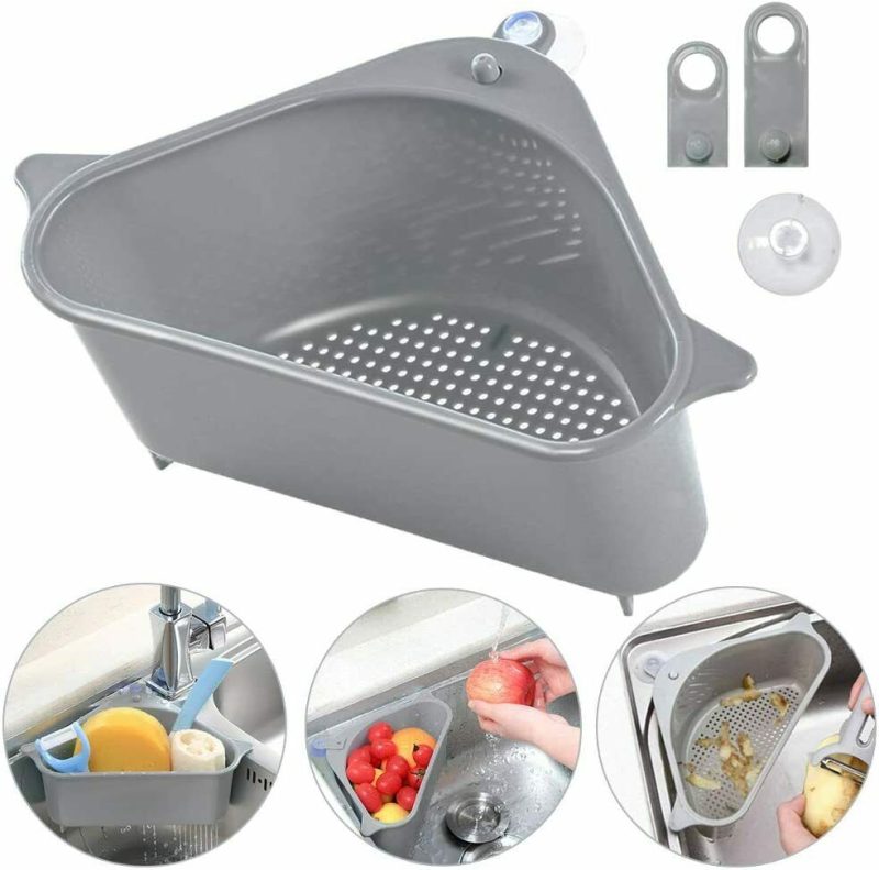 2PC Sink Drain Filter, Sponge Storage, Strainer, Basket And Organizer