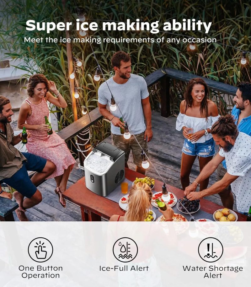 Silonn Chewable Granule Portable Self-Cleaning Ice Maker - Image 6