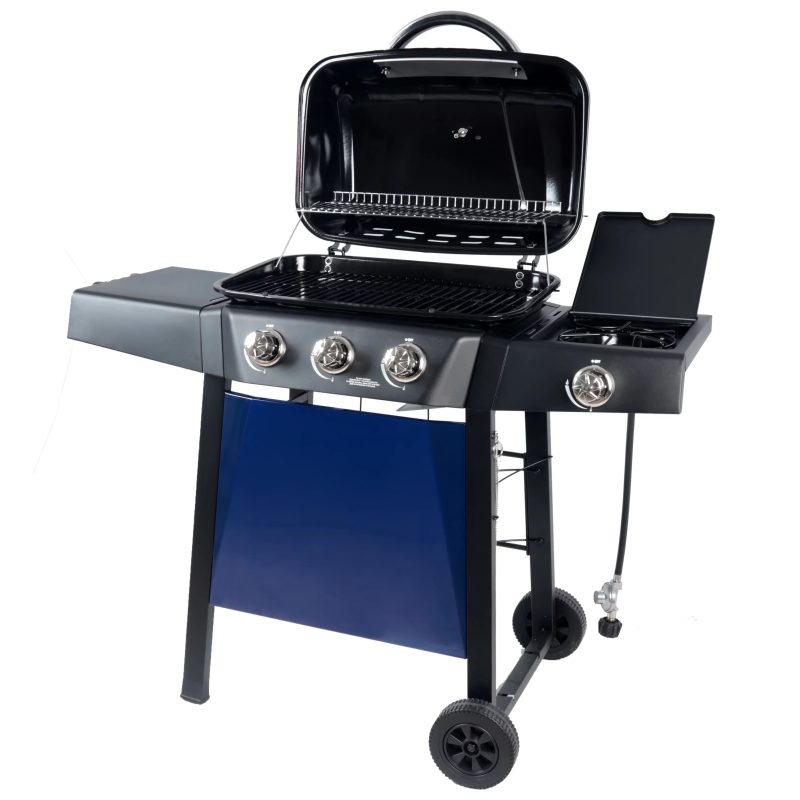 RevoAce 3 Burner Propane Gas Grill Including a Side Burner, Blue Sapphire, GBC1729WBS, New - Image 6