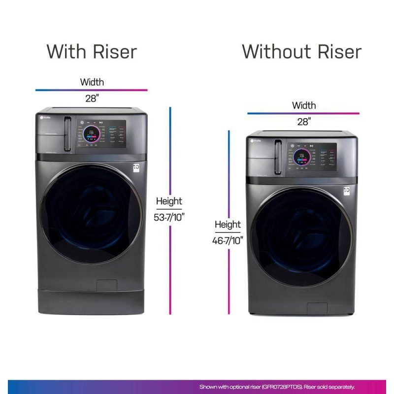 GE Profile 4.8 cu. ft. UltraFast Combo Washer  Dryer with Ventless Heat Pump Technology in Carbon Graphite - Image 3