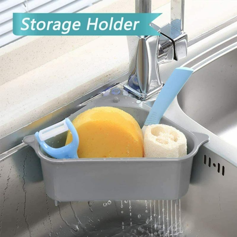 2PC Sink Drain Filter, Sponge Storage, Strainer, Basket And Organizer - Image 4