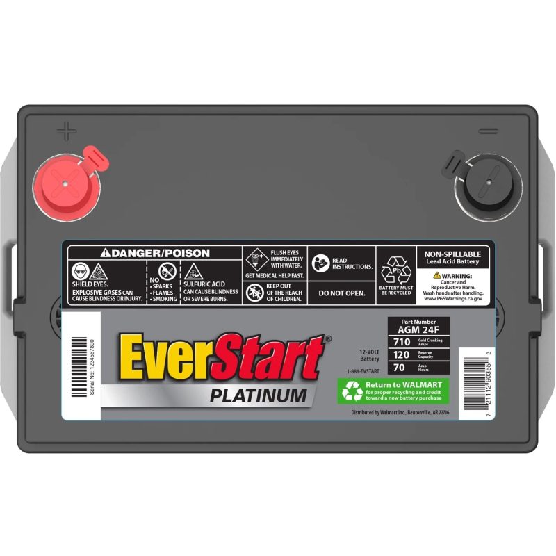 EverStart Platinum AGM Automotive Battery, Group Size 24F 12 Volt, 750 CCA - MadeInUSA - Image 3