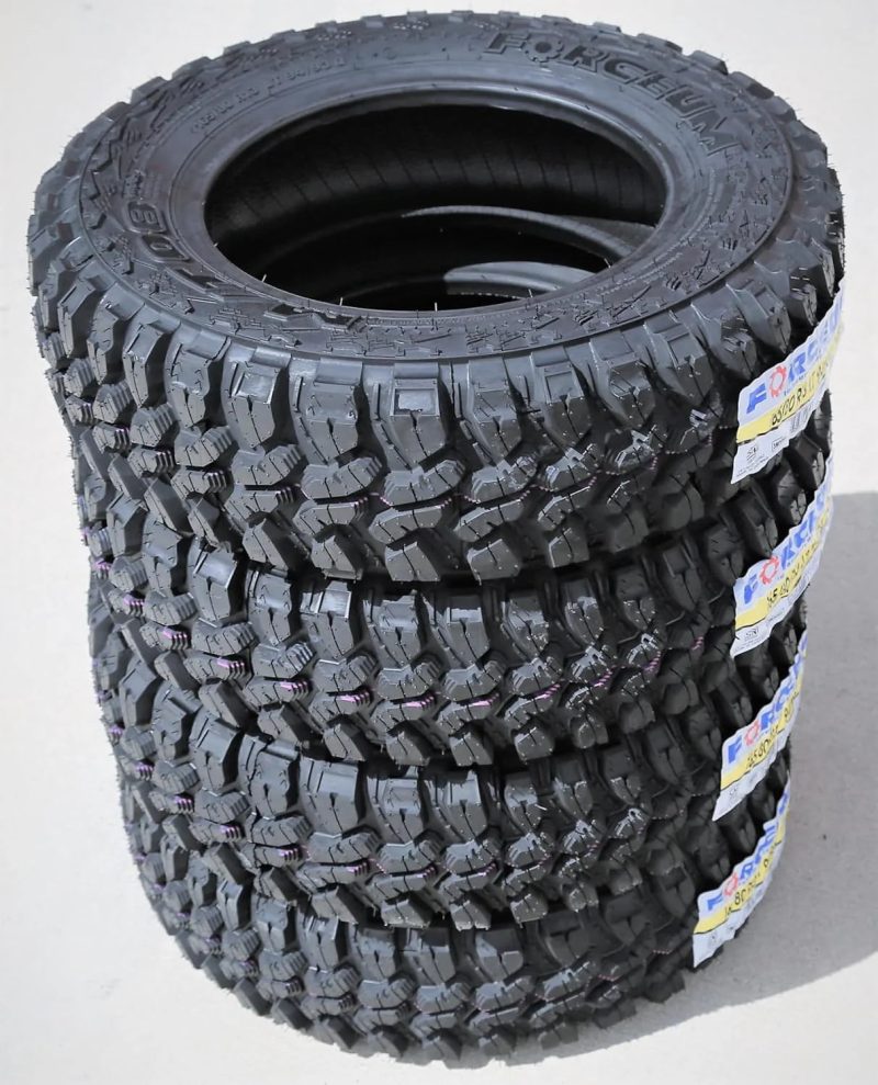 Set of 4 (FOUR) Forceum M/T 08 Plus Mud Off-Road Light Truck Radial Tires-165/80R13 165/80/13 165/80-13 94/93Q Load Range D LRD 8-Ply BSW Black Side Wall - Image 8