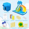Water Slide,5 in 1 Dolphin Inflatable Bounce House for Kids- Climbing Wall Splash Pool Water Cannon Basketball Rim - 480W Blower - for Indoor Outdoor Backyard Birthday Party - Image 8