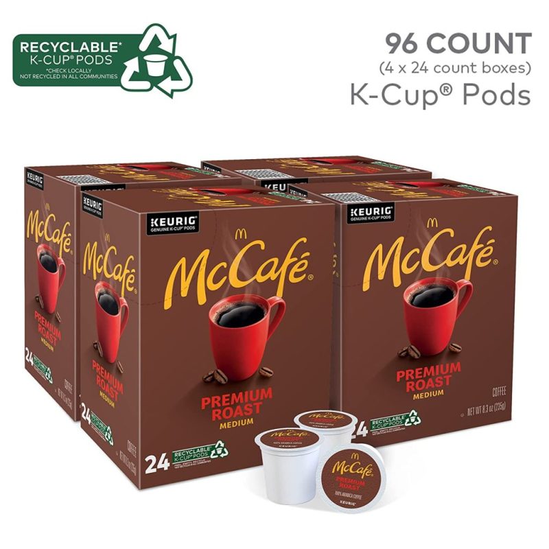 McCafé Premium Roast Medium Coffee Pods, 96 Count, 100% Arabica, Keurig K-Cup Compatible, Recyclable - Image 3