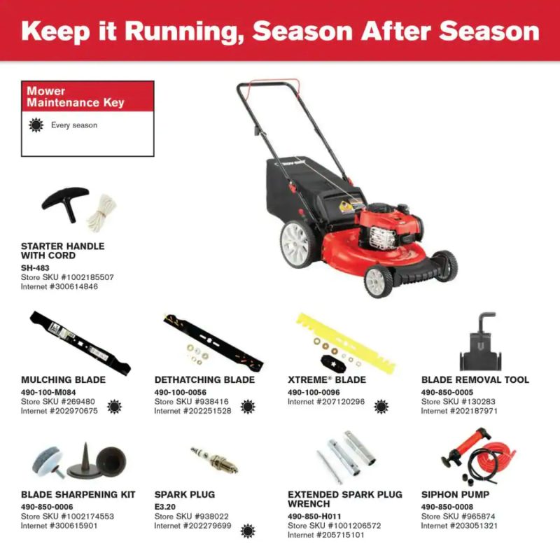 Troy-Bilt 21in. 140cc Briggs and Stratton Gas Push Lawn Mower with Rear bag and Mulching Kit Included - Image 5