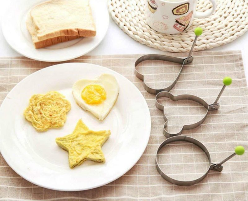 5Pcs Non Stick Stainless Steel, Fried Egg, Pancake Ring Mold - Image 2