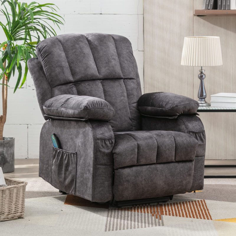 VON RACER Power Lift Recliner Chair with Heat & Massage, USB Port, Side Pockets, Remote Control, Adjustable Reclining for Elderly, Supports 350lb - Image 7