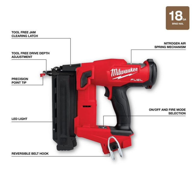 2024 Milwaukee M18 FUEL 18-Volt Lithium-Ion Brushless Cordless Combo Kit (10-Tool) W/(2) 5.0 Ah Batteries, (1) Charger, (2) Tool Bags - Image 2