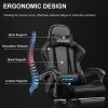 GTPLAYER Gaming Chair, Computer Chair with Footrest and Lumbar Support, Height Adjustable Game Chair with 360  -Swivel Seat and Headrest and for Office or Gaming (White) - Image 37