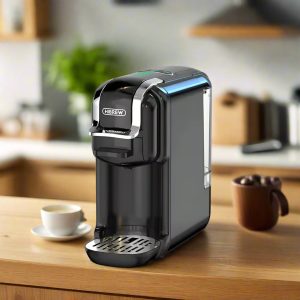 5-in-1 Coffee Machine – 20-Bar Multiple Capsule Brewer with Milk Frother