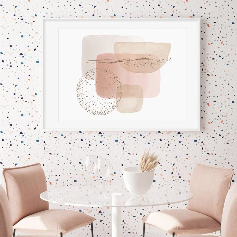Abstract Beige Pink Dot - Image 5