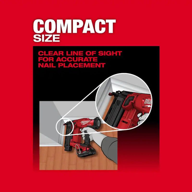 2746-21CT M18 GEN II 18-Volt 18-Gauge Lithium-Ion Brushless Cordless Brad Nailer Kit with One 2.0 Ah Battery, Charger and Bag - Image 19