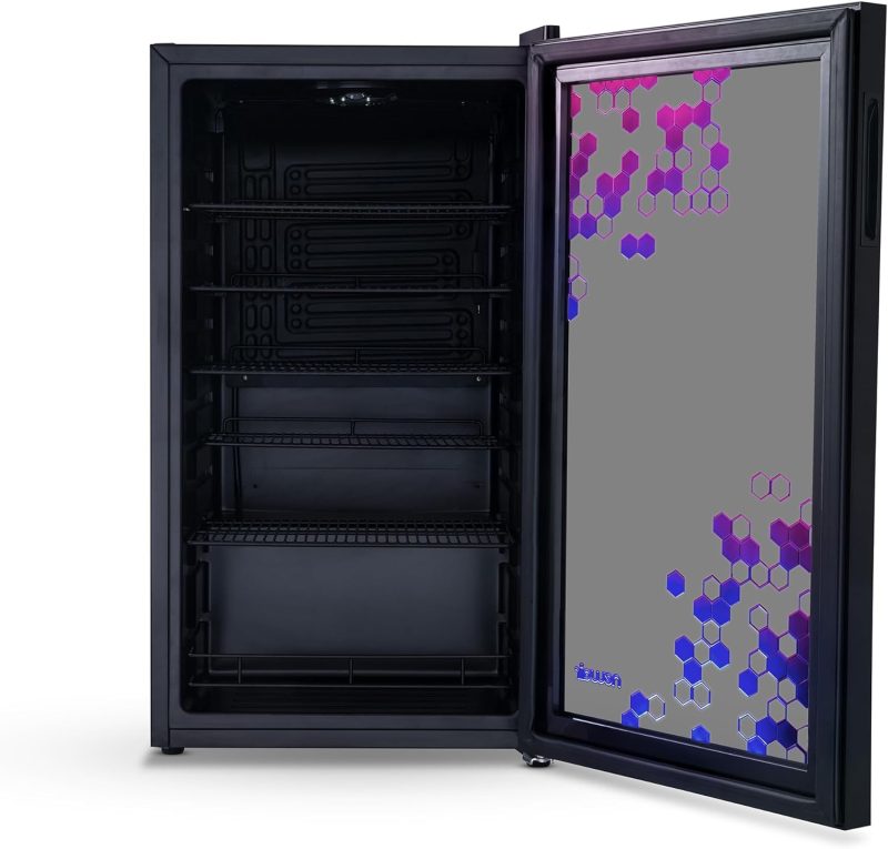 Beverage Refrigerator Cooler | 126 Cans Free Standing with Right Hinge Glass Door | Mini Fridge Beverage Organizer Perfect For Beer, Wine, Soda, And Cooler Drinks - Image 26