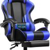 GTPLAYER Gaming Chair, Computer Chair with Footrest and Lumbar Support, Height Adjustable Game Chair with 360  -Swivel Seat and Headrest and for Office or Gaming (White) - Image 5