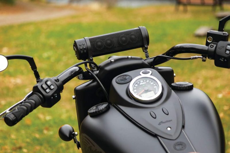 Road Thunder Weather Resistant Motorcycle Sound Bar Plus: 300 Watt Handlebar Mounted Audio Speakers with Bluetooth, USB Power Charger, Satin Black - Image 4