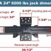 Set 4 Libra 24′′ 6000lbs RV Trailer Stabilizer Leveling Scissor Jacks w/ Dual Power Drill sockets & mounting Hardware Set - Image 2
