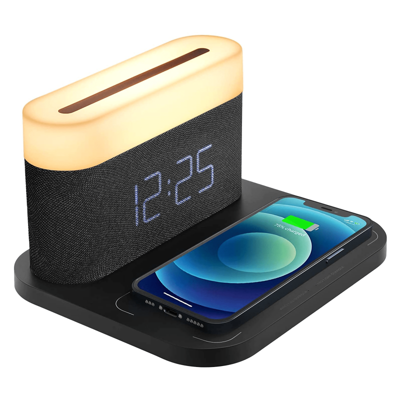 3-in-1 Wireless Charger, LED Lamp & Digital Alarm Clock | Fast Charging Dock - Image 7