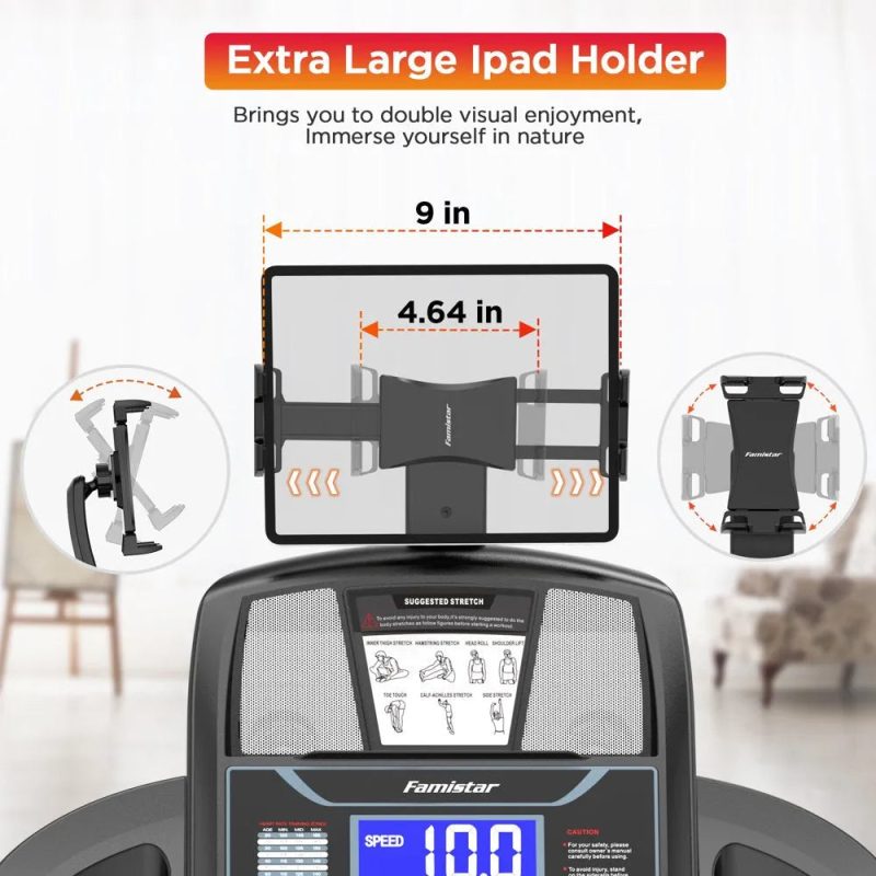 Famistar Folding Treadmill for Home with 15 Levels Auto Incline, 300LB Capcity, 10MPH Fast Speed Controls sgtnighsdesigns - Image 6