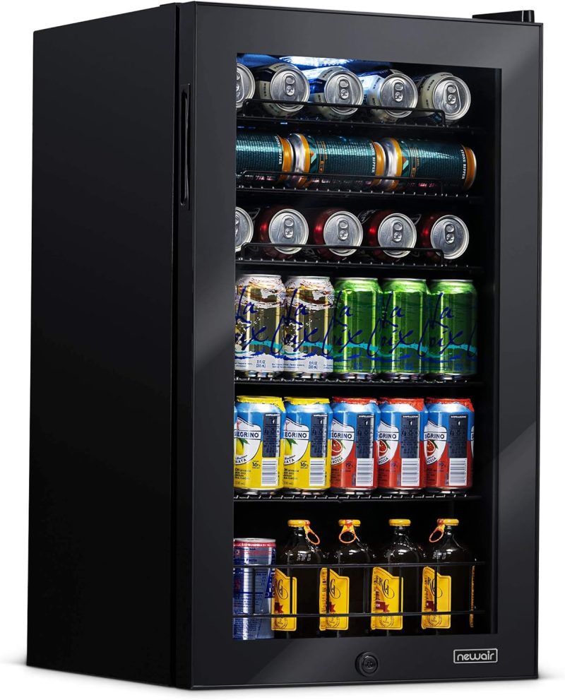 Beverage Refrigerator Cooler | 126 Cans Free Standing with Right Hinge Glass Door | Mini Fridge Beverage Organizer Perfect For Beer, Wine, Soda, And Cooler Drinks - Image 3