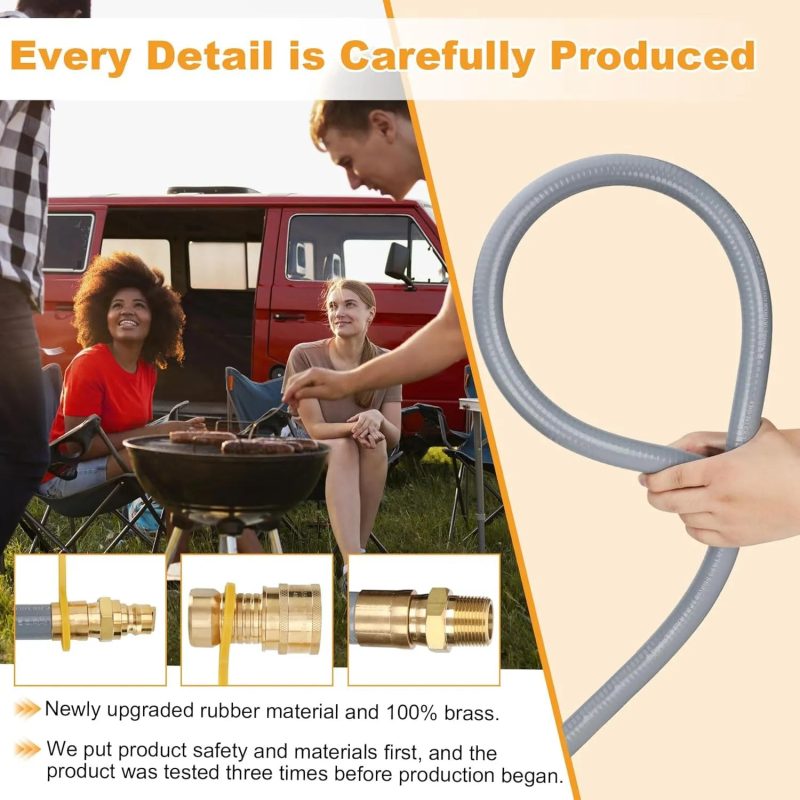 Knocokie 24FT 3/4" ID Natural Gas Hose with Quick Connect Fittings - Image 5