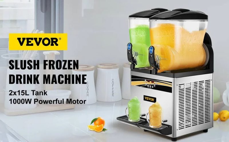 VEVOR Margarita Machine 15Lx2 Tank Commercial Slushy Machine Slushie Machine 1000W Commercial Margarita Maker Smoothie Frozen Drink Maker for - Image 4