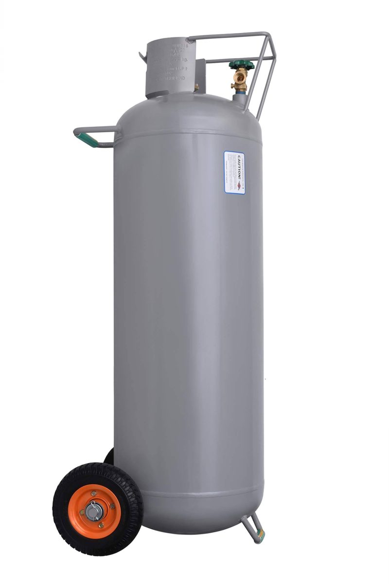 100 lbs. Horizontal and Vertical Hog Propane Cylinder with Wheels - Image 2