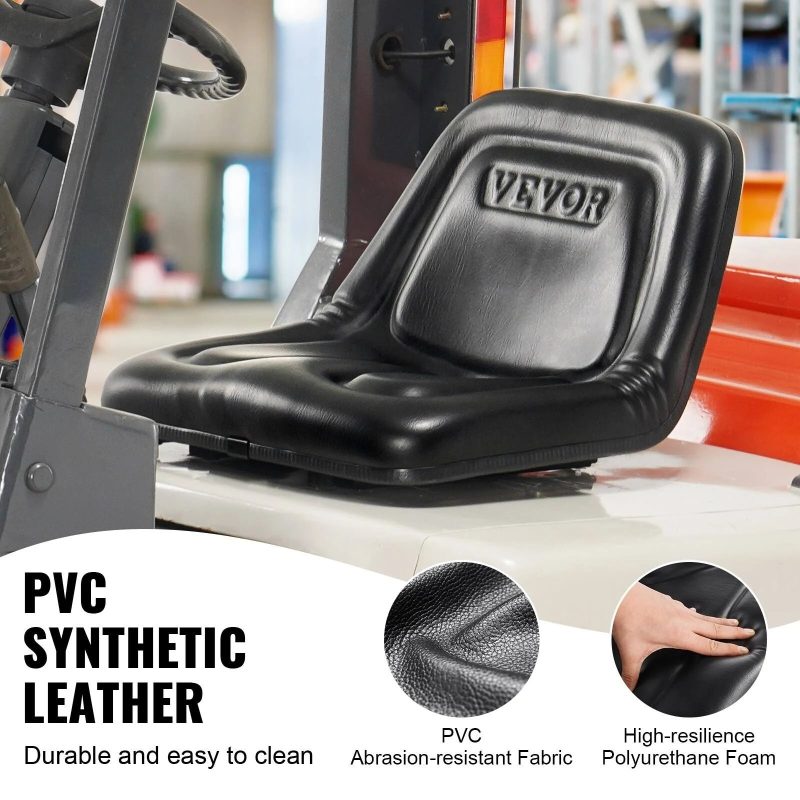 VEVOR Universal Tractor Seat Suspension Fold Down Forklift Seat with Adjustable Angle Back CCZYJZKFSAQDKKFORV0 - MadeInUSA - Image 6