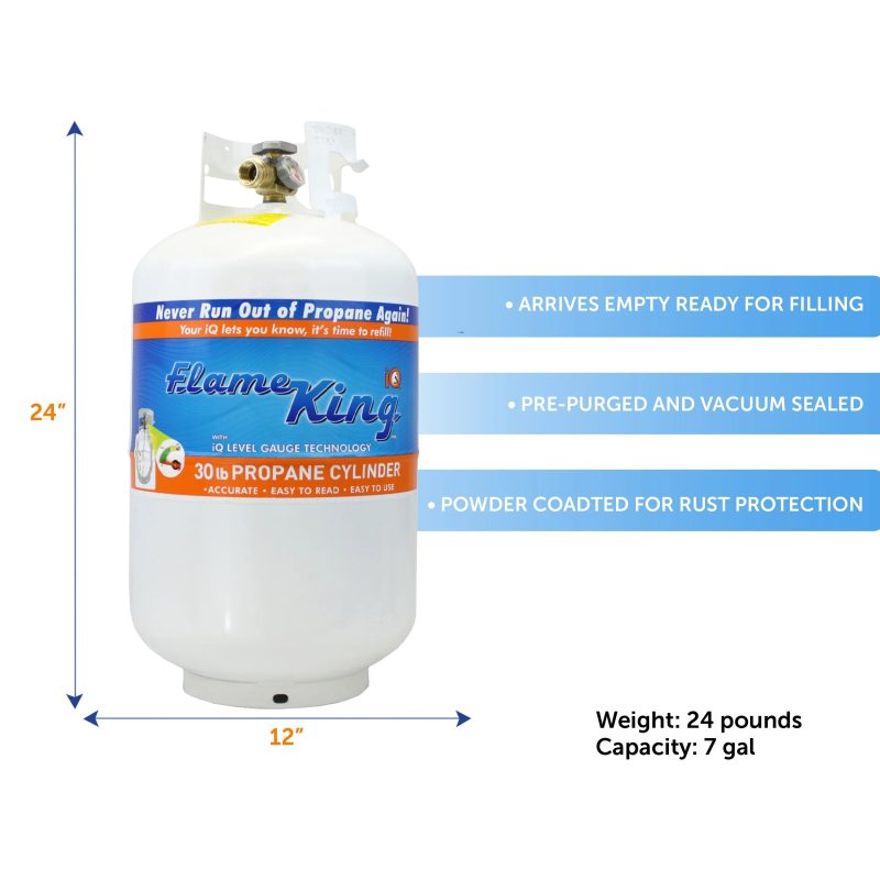 Flame King 30lb Propane Tank LP Cylinder with OPD & Gauge - Image 4