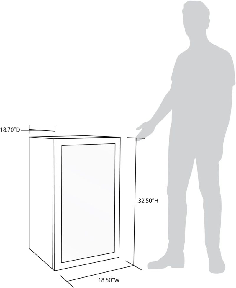 Beverage Refrigerator Cooler | 126 Cans Free Standing with Right Hinge Glass Door | Mini Fridge Beverage Organizer Perfect For Beer, Wine, Soda, And Cooler Drinks - Image 82