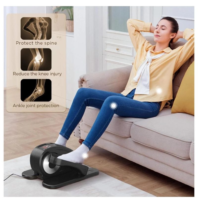 Under Desk Elliptical, Electric Foot Pedal Exerciser, Fully Assembled Seated Elliptical, Compact Portable Elliptical Machine Trainer with Control, Mini Elliptical Leg Exerciser for Home - Image 4