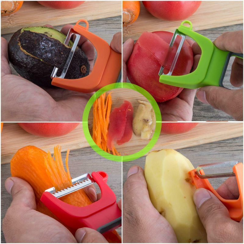 3 Pcs Multifunctional Magic Trio- Peelers, Slicer, Shredder For Vegetables And Fruits - Image 6