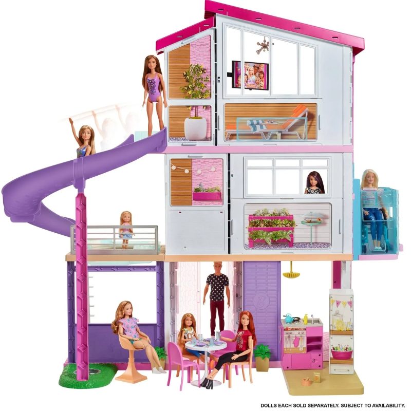 Barbie Dreamhouse Dollhouse with Wheelchair Accessible Elevator - MadeInUSA - Image 11