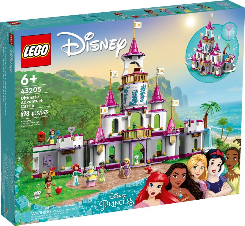 LEGO Disney Princess Ultimate Adventure Castle Building Toy, Build a Toy Disney Castle, Includes 5 Disney Princess Mini-Dolls, Ariel, Rapunzel and Snow White, Disney Gift for Boys and Girls, 43205 - Image 2