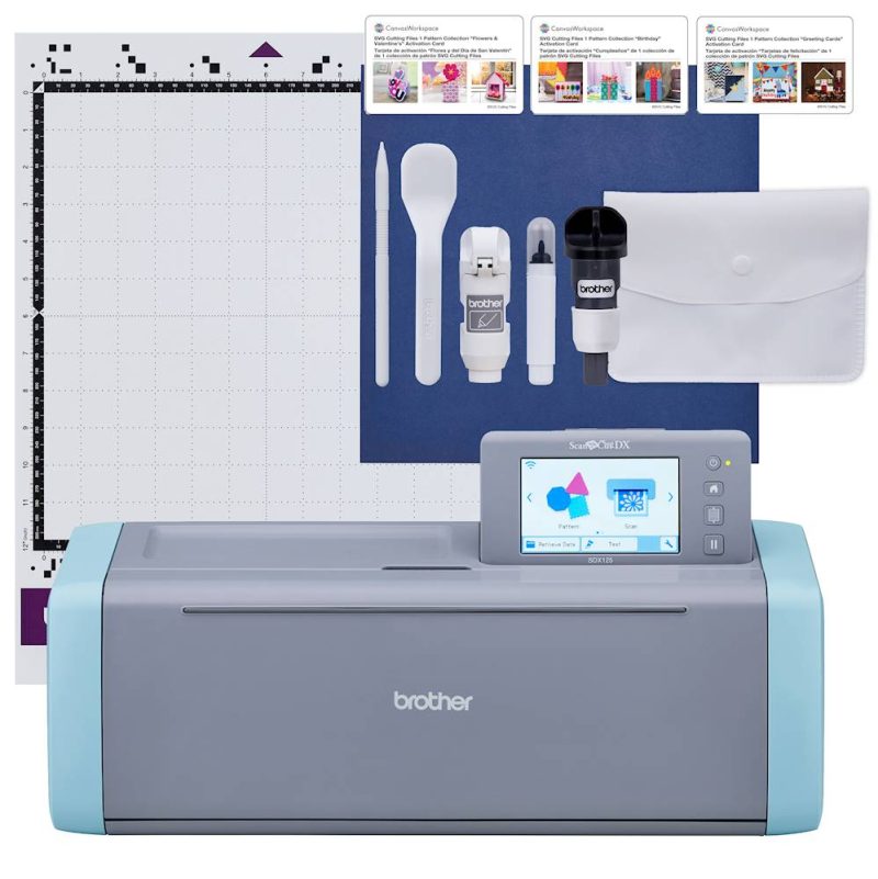 Brother – ScanNCut DX SDX125 Electronic Cutting Machine with Built-in Scanner – Grey/Aqua - Image 5