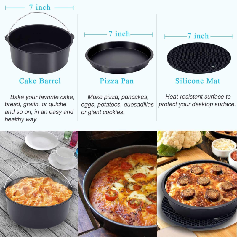 7 Inch OR 8 Inch Air Fryer Accessories Set – 12 Pcs - Image 2