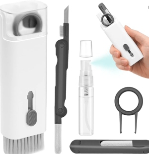 7-in-1 Portable Electronic Keyboard Phone Laptop Tablet Air Pods I Phone I Pad Dust Screen Spray Device Cleaning Kit