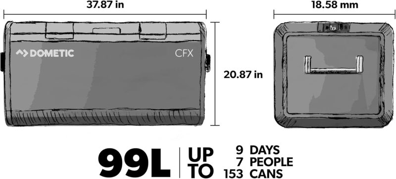 Dometic CFX3 100-Liter Portable Refrigerator and Freezer, Powered by AC/DC or Solar - Image 2