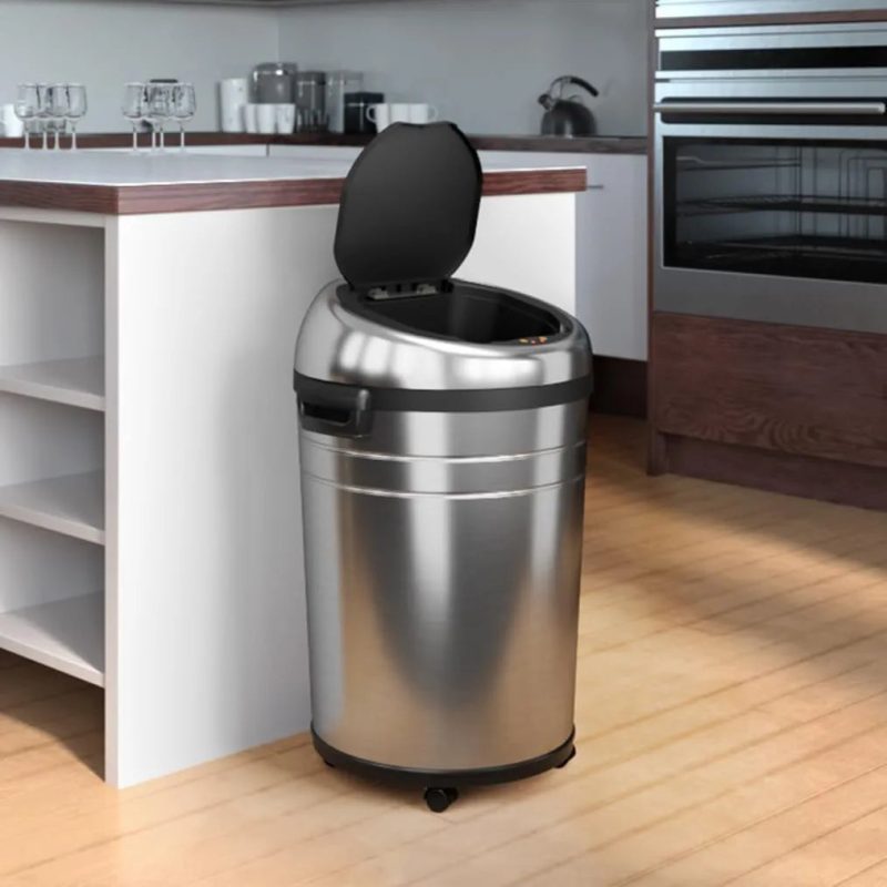 iTouchless 18 Gallon Stainless Steel Trash Can with Odor Control System - 图片 4